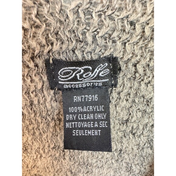 Roffe Accessories Fringed Open Front Cardigan Poncho Sweater Wrap Brown Soft - Picture 10 of 10